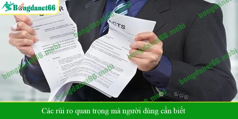 Các rủi ro quan trọng mà người dùng cần biết
